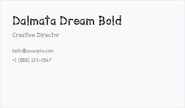 Dalmata Dream Bold Business Card