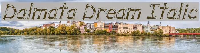 Dalmata Dream Italic Font examples