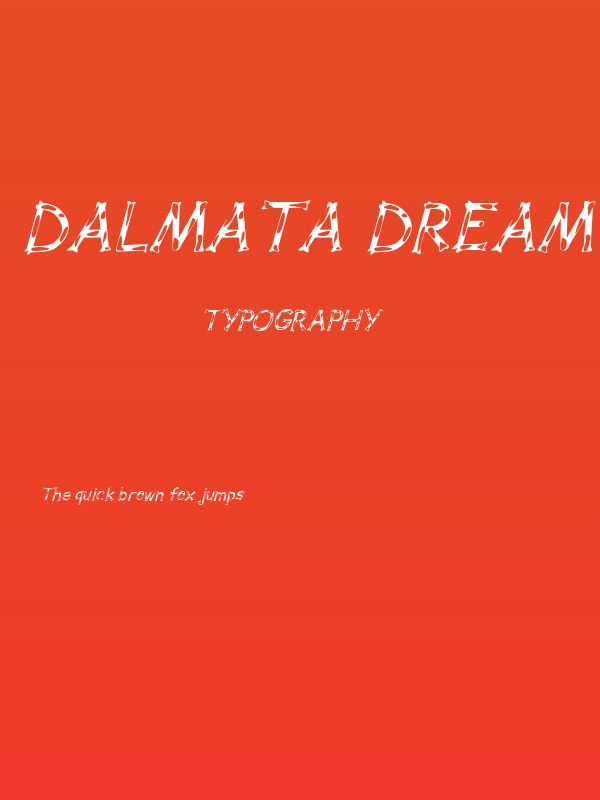 Dalmata Dream Italic Poster