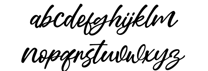 Dalovet Schriftart Kleinbuchstaben