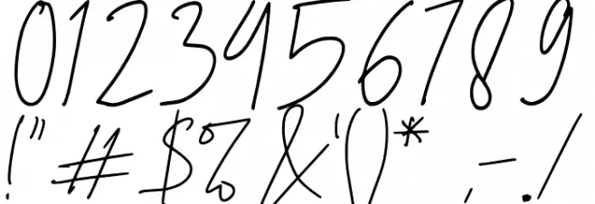 Daltana Demo Font OTHER CHARS