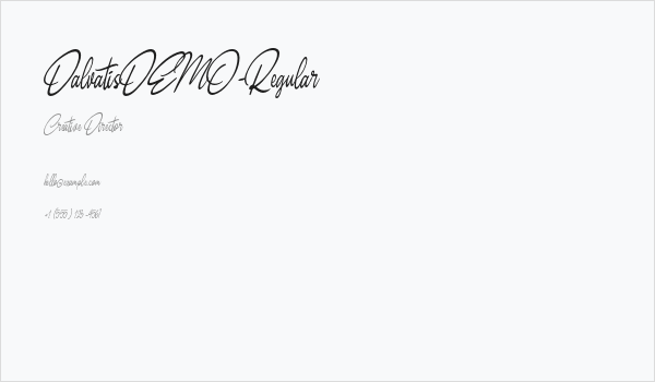 DalvatisDEMO-Regular Business Card