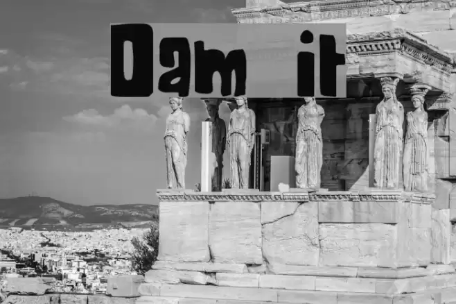 Dam it Font examples