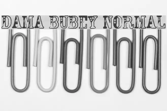 Dama Bubey Normal Font examples