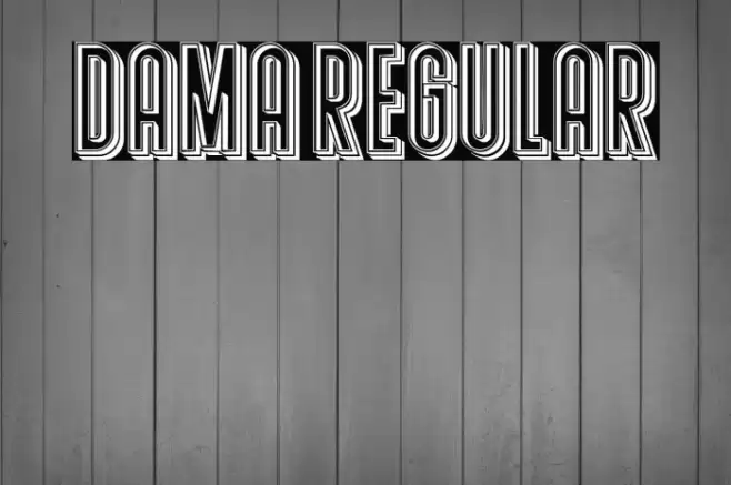 Dama Regular Font examples