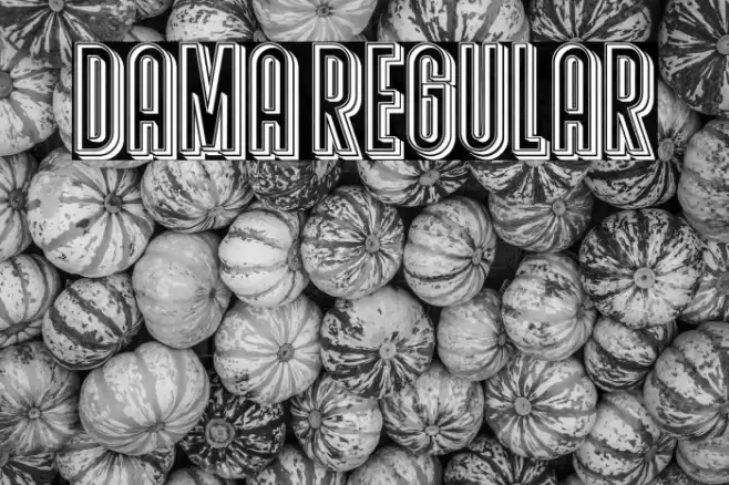 Dama Regular Font examples
