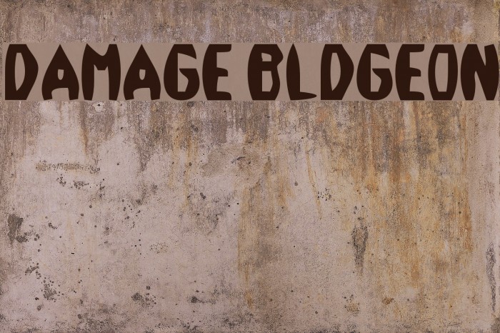 Damage!` Bludgeon Font examples