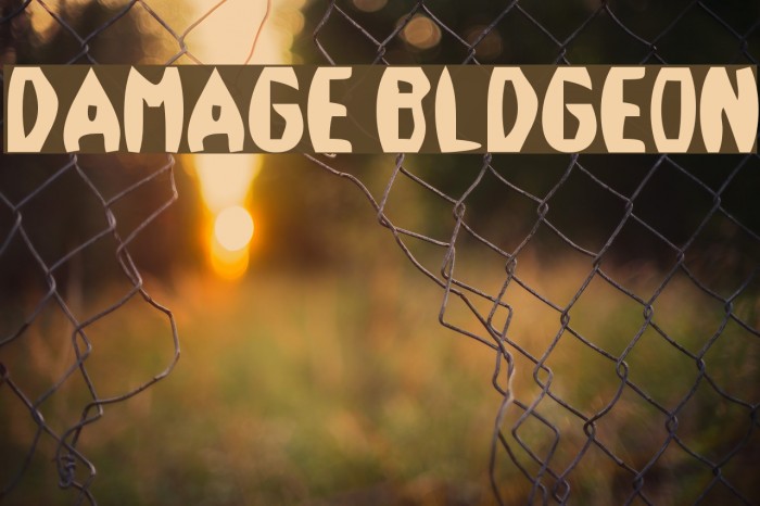 Damage!` Bludgeon Font examples