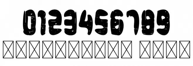 Damage Bold Font OTHER CHARS