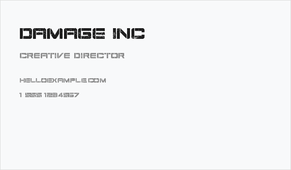 Damage Inc Business Card