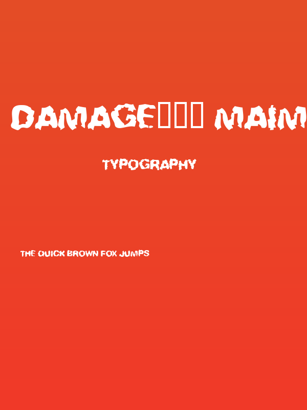 Damage!" Maim Poster