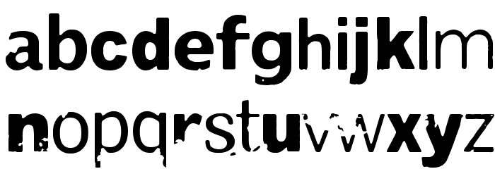 Damage Red Font LOWERCASE