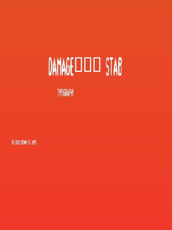 Damage!" Stab Poster