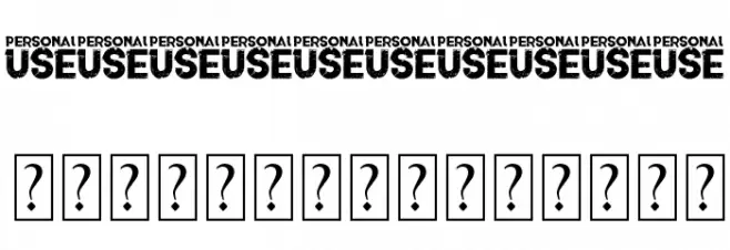 Damage Font OTHER CHARS