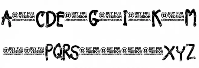 Damage Schriftart Groß