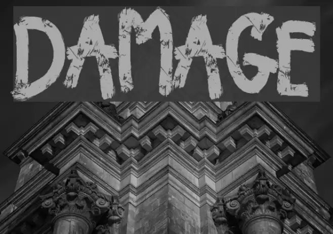 Damage Font examples