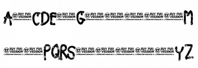 Damage Font LOWERCASE