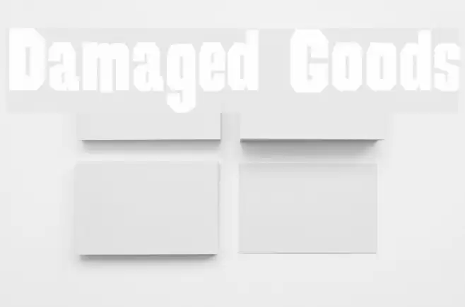 Damaged Goods Font examples
