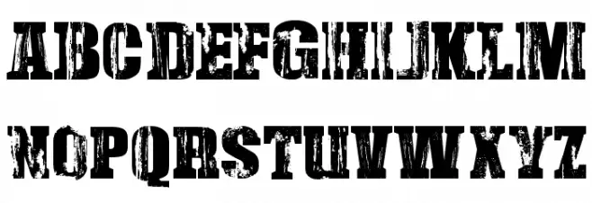 Damaged Serif Fonte MAIÚSCULAS
