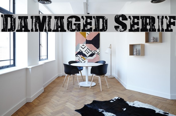 Damaged Serif Font examples