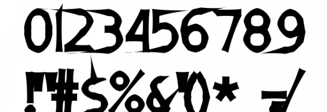 DamagedSataLight Font OTHER CHARS