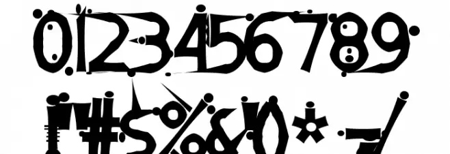 DamagedSataLightExtended Font OTHER CHARS