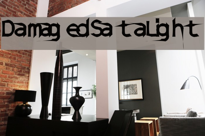 DamagedSataLight Font examples