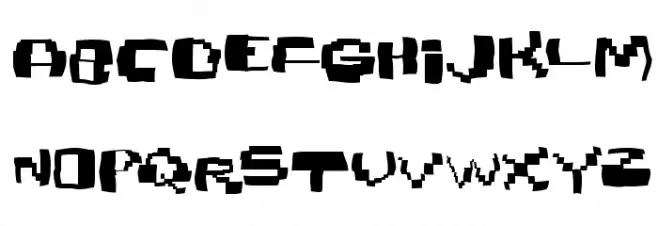 Damagedpixfont خط أحرف كبيرة