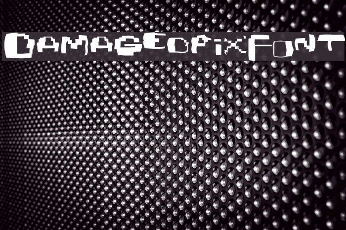 Damagedpixfont Font examples