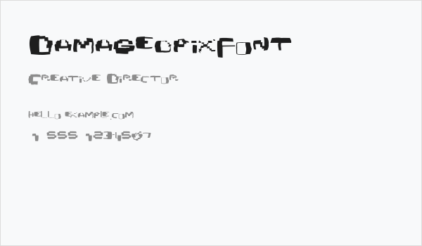 Damagedpixfont Business Card