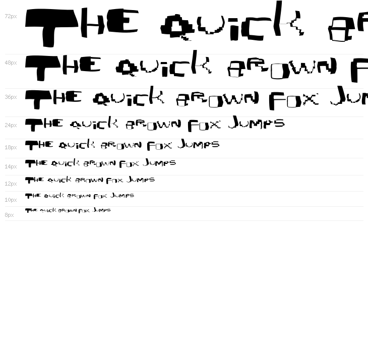 Damagedpixfont Waterfall