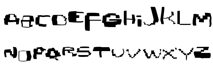 Damagedpixfont Font LOWERCASE