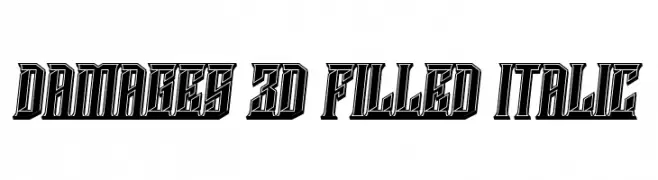 Damages 3D Filled Italic  Descarca Fonturi Gratis
