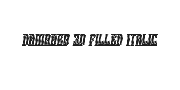 Damages 3D Filled Italic Logo