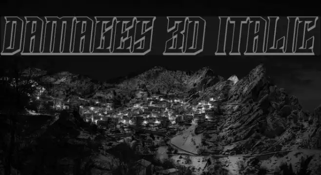 Damages 3D Italic Example 1