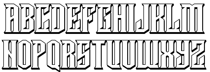 Damages 3D Regular Font LOWERCASE