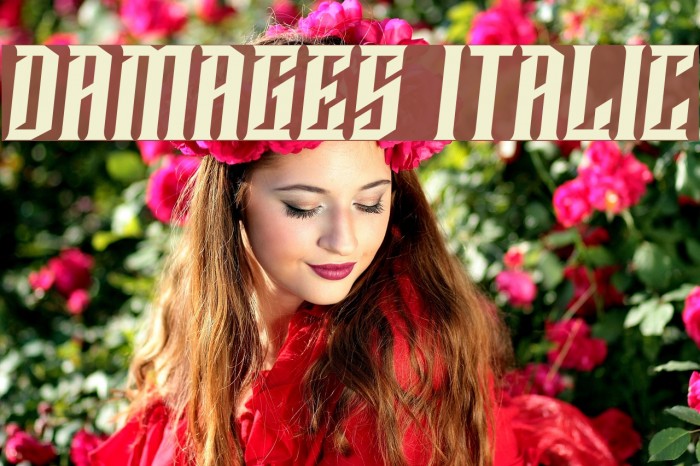 Damages Italic Font examples