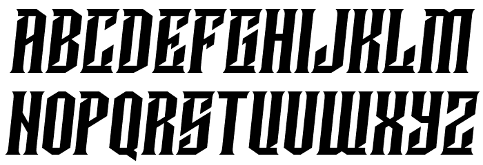 Damages Italic Font LOWERCASE