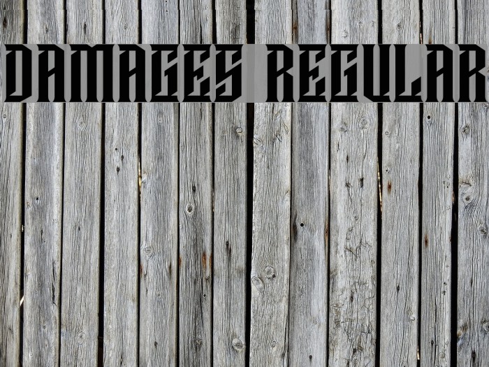 Damages Regular Font examples