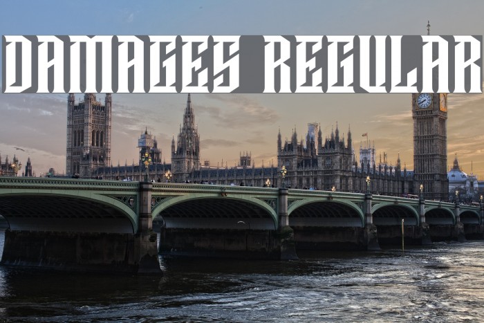 Damages Regular Font examples