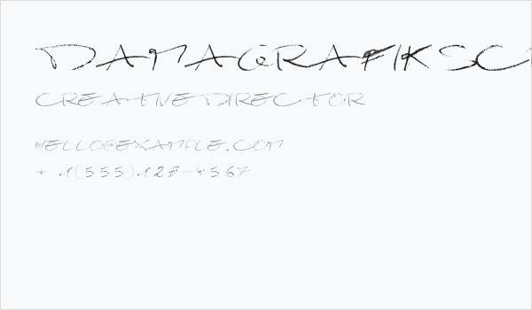 Damagrafik Script Regular Business Card