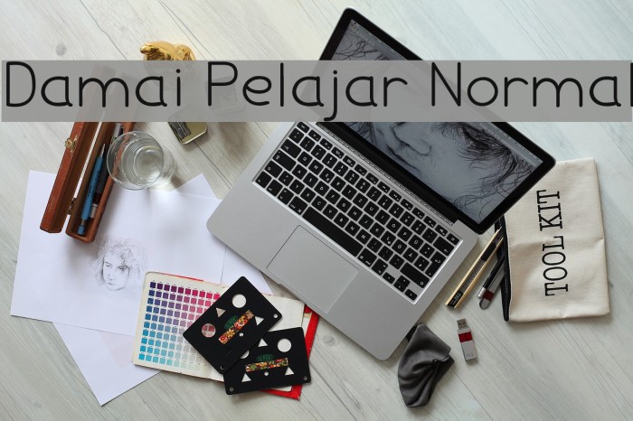 Damai Pelajar Normal Font examples