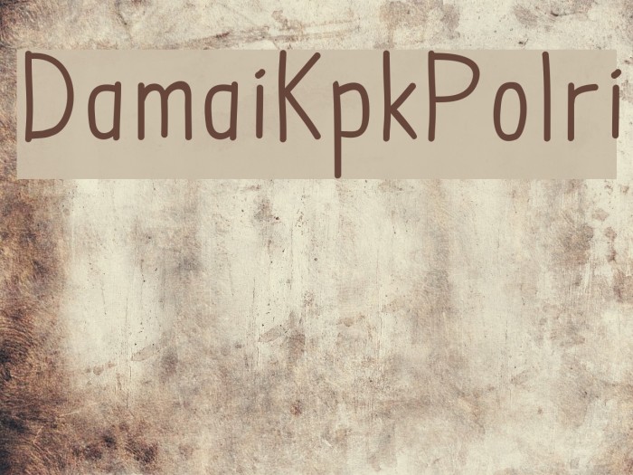 DamaiKpkPolri Font examples