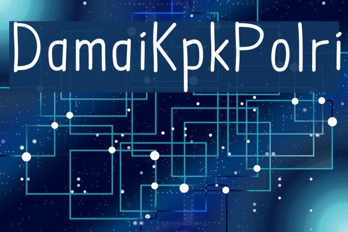 DamaiKpkPolri Font examples