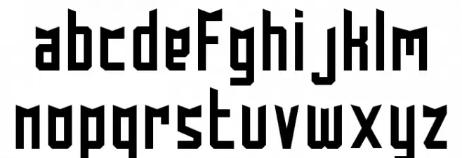 Damar Kurung Schriftart Kleinbuchstaben