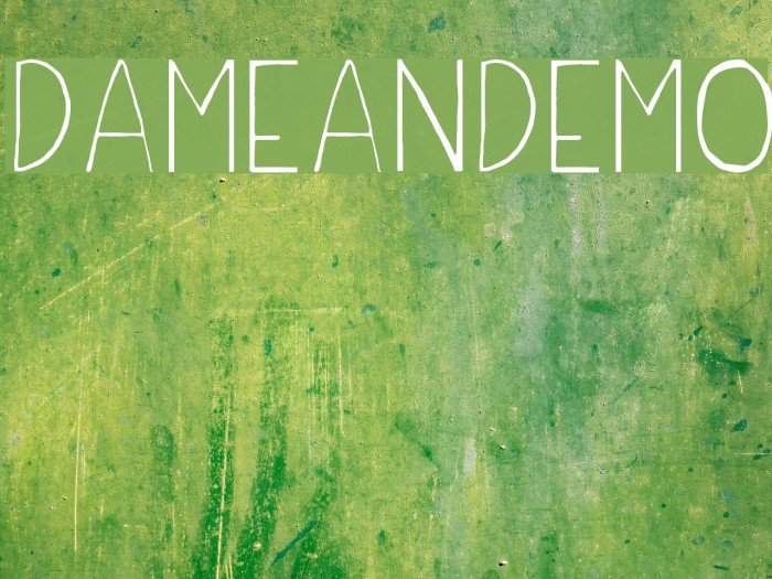 DameanDemo Font examples