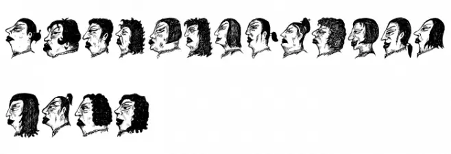 Damen Regular फ़ॉन्ट लोअरकेस