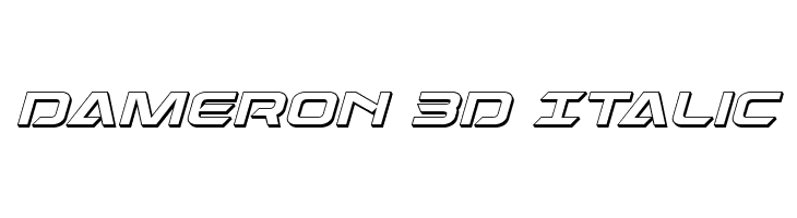 Dameron 3D Italic  免费字体下载