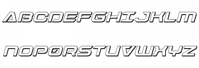 Dameron 3D Italic Fonte MAIÚSCULAS