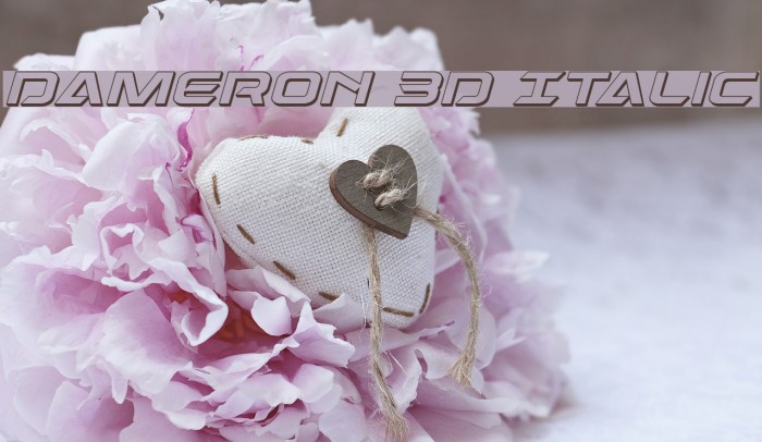 Dameron 3D Italic Font examples